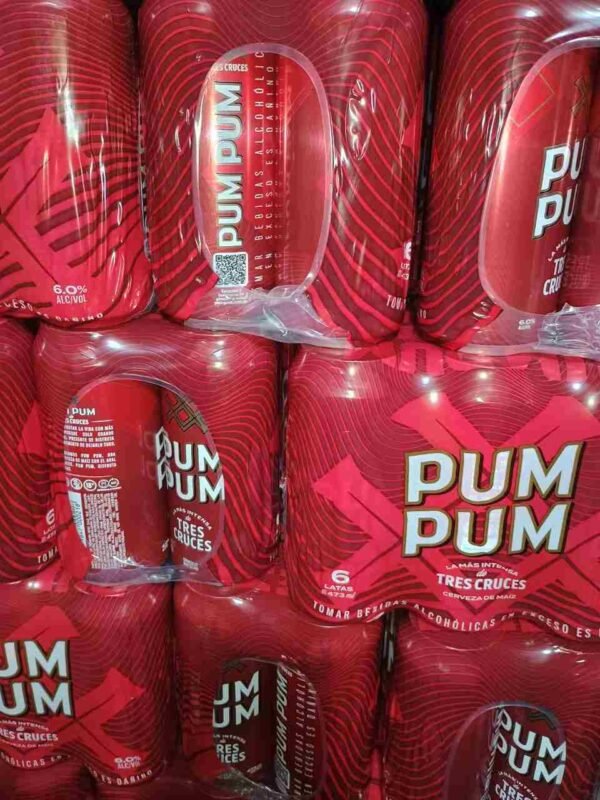 Cerveza PUM PUM de tres cruces 473 ml (SUPER OFERTA)