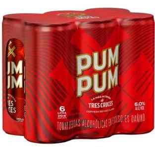 Cerveza PUM PUM de tres cruces 473 ml (SUPER OFERTA)
